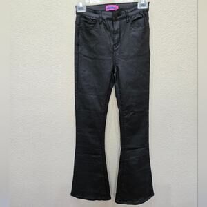 Edikted Womens 5 Pocket Regular Fit Stretch Black Flare Jeans Small W24 L32